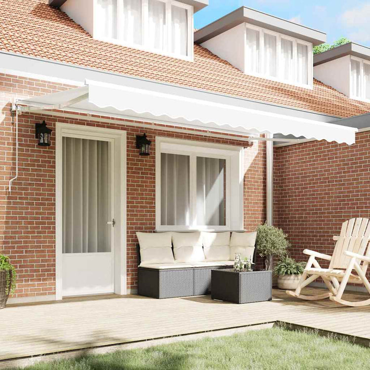 Vidaxx parasol pliant blanc 400 x 200 cm polyester et métal