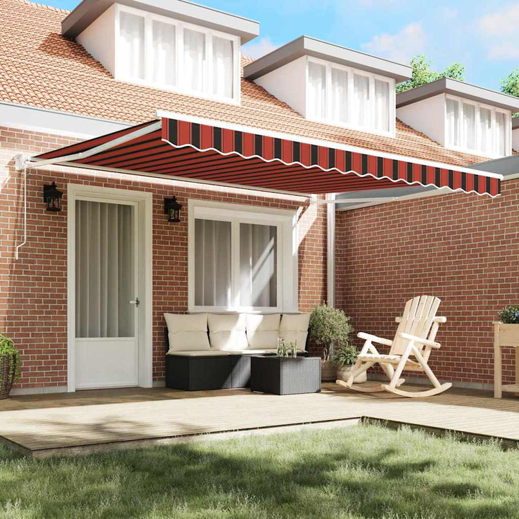 Vidaxx parasol pliant rouge et noir 350 x 250 cm tissu et acier