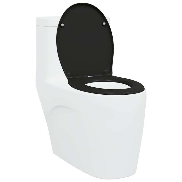 Vidaxl abattant de toilette noir 47 x 37 x 4 cm duroplast