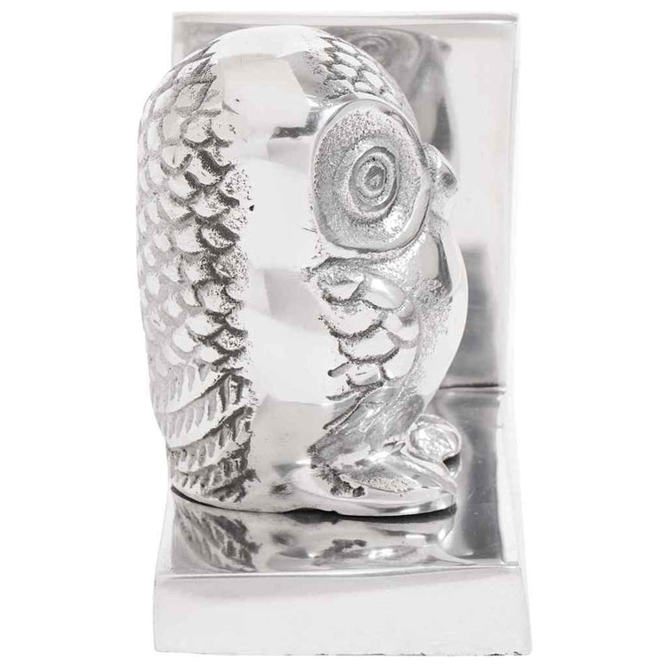 Vidaxxl serre-livres 2 pcs argent 7 x 9 x 11 cm aluminium
