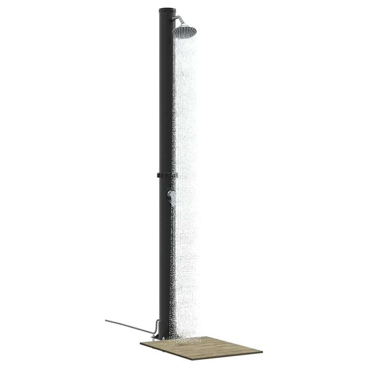 Vidaxx douche solaire extérieure noir 217 cm PVC et aluminium
