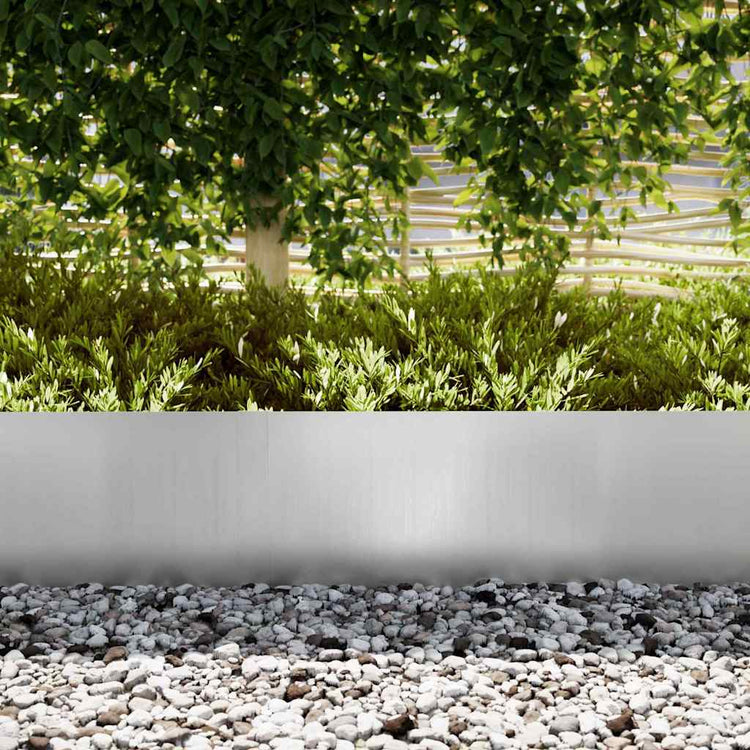 Vidaxl bordure de jardin 20 pcs argent 100 x 0,05 x 20 cm acier galvanisé