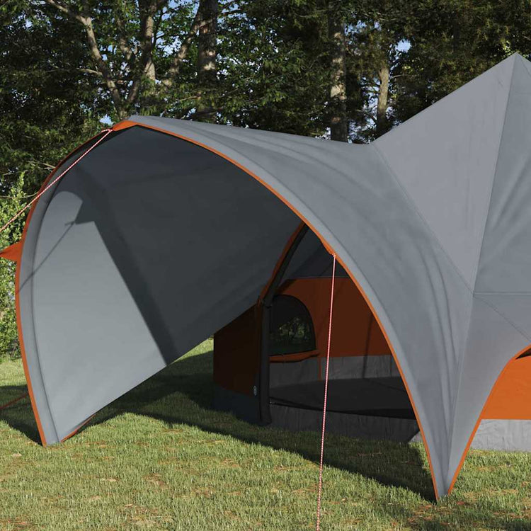 Tente tipi Vidaxl avec toit gris et orange 600 x 600 x 347 cm