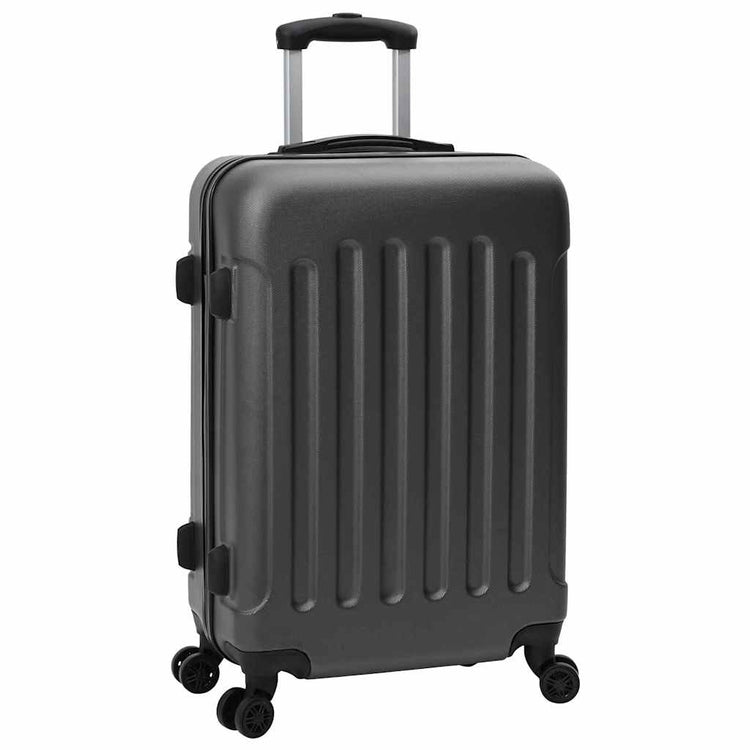 Vidaxx valise avec serrure 3 pcs gris foncé 50 x 31 x 78 cm plastique abs
