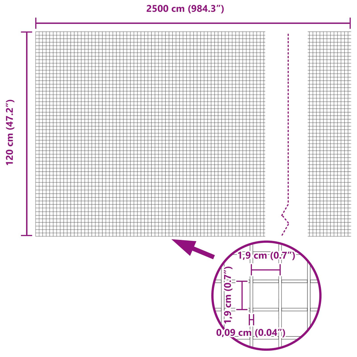 Vidaxl grillage soudé vert 1,2 x 25 m