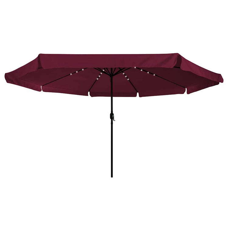 VidaXL parasol de jardin rouge bordeaux 395 x 395 x 245 cm polyester