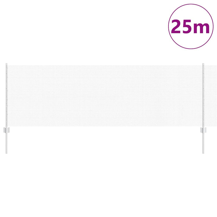 Clôture Vidaxxl avec poteau argent 0,8 x 25 m en acier