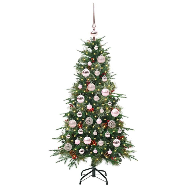 Vidaxx sapin de Noël artificiel pliable vert 120 cm PE et PVC