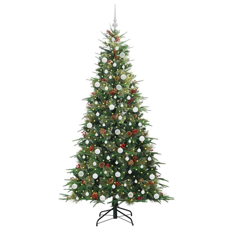 Vidaxx sapin de Noël artificiel pliant vert 210 cm PE et PVC