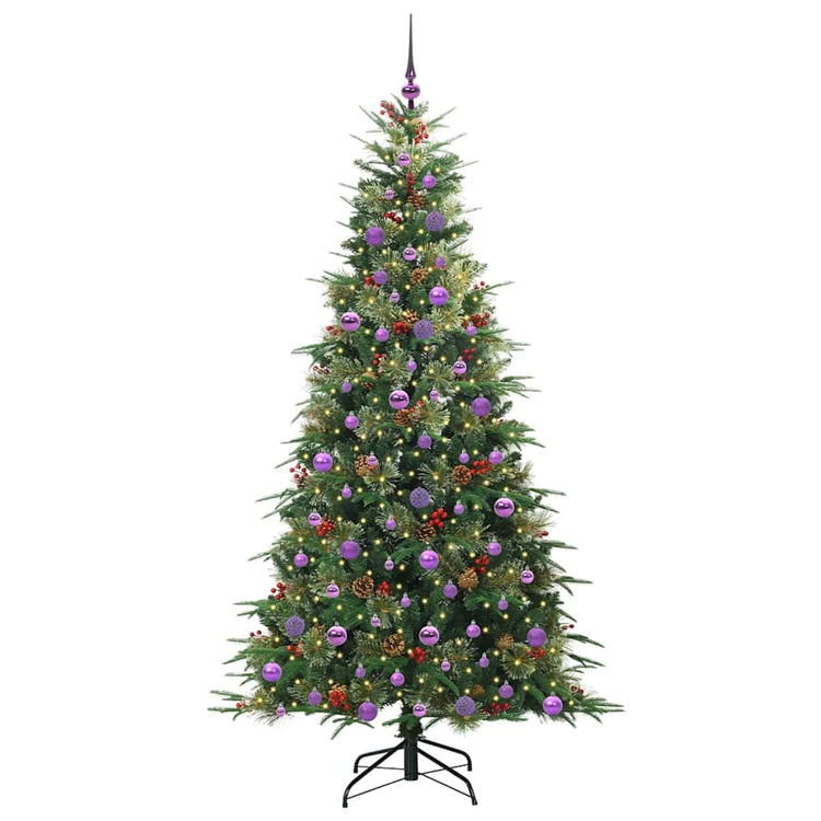 Vidaxx sapin de Noël artificiel pliant vert 210 cm PE et PVC