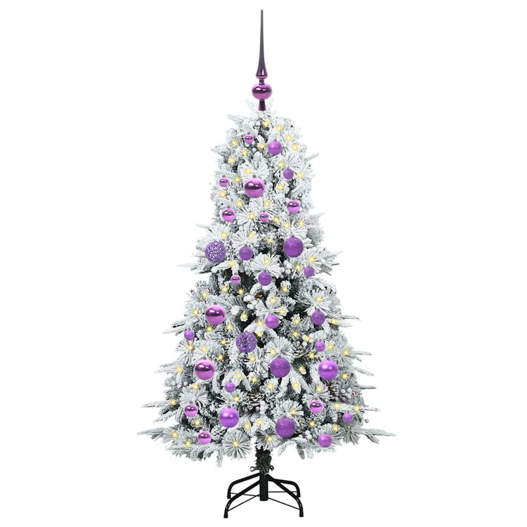 Vidaxx sapin de Noël artificiel pliant blanc 120 cm PE et PVC