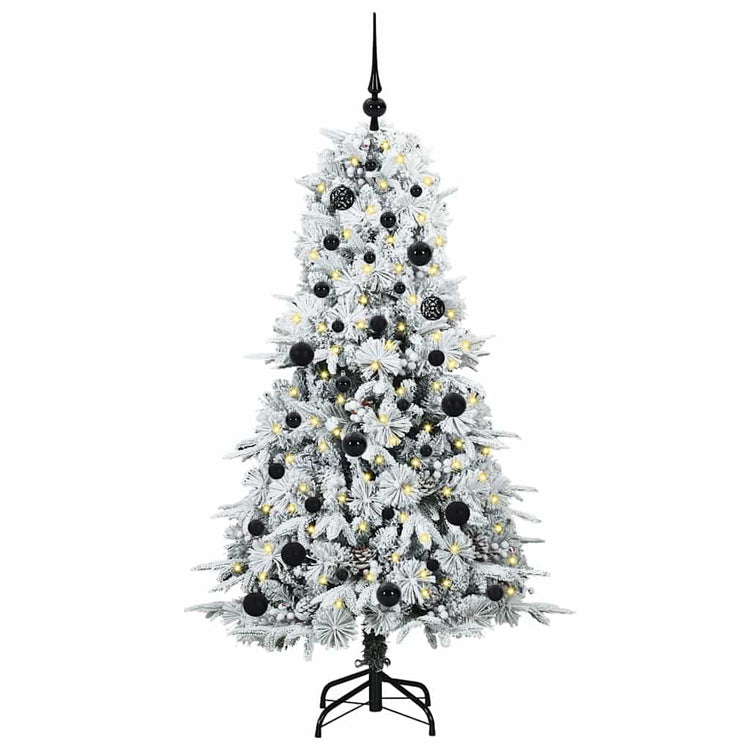 Vidaxx sapin de Noël artificiel pliant blanc 150 cm PE et PVC