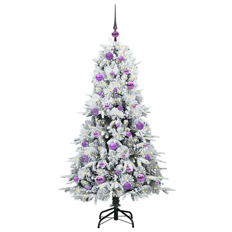 Vidaxx sapin de Noël artificiel pliant blanc 150 cm PE et PVC