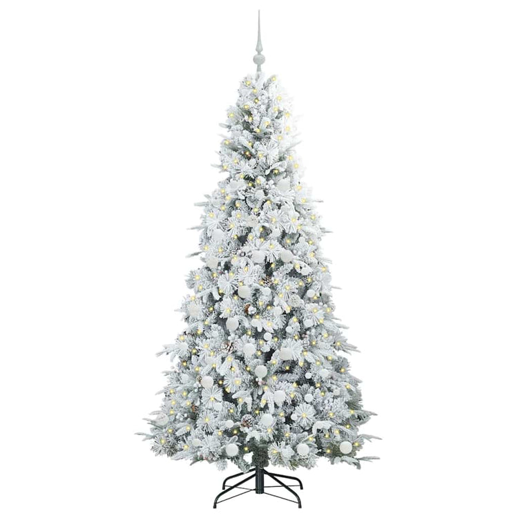 Vidaxx sapin de Noël artificiel pliant blanc 180 cm PE et PVC