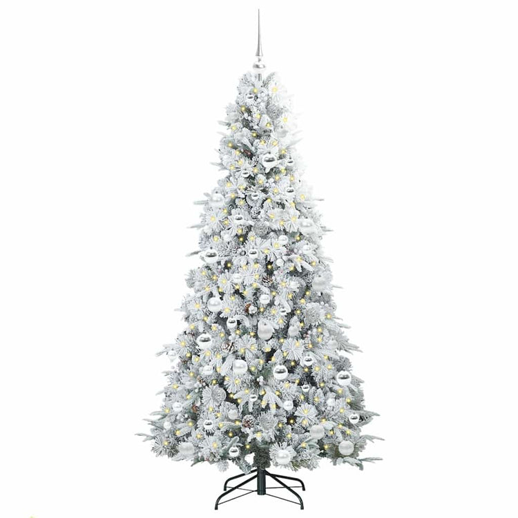 Vidaxx sapin de Noël artificiel pliant blanc 180 cm PE et PVC
