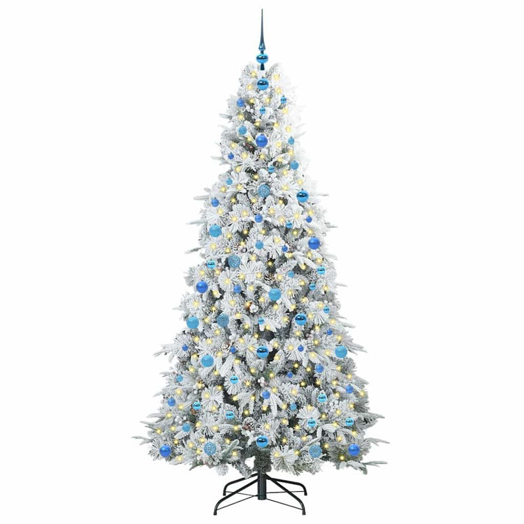 Vidaxx sapin de Noël artificiel pliant blanc 210 cm PE et PVC