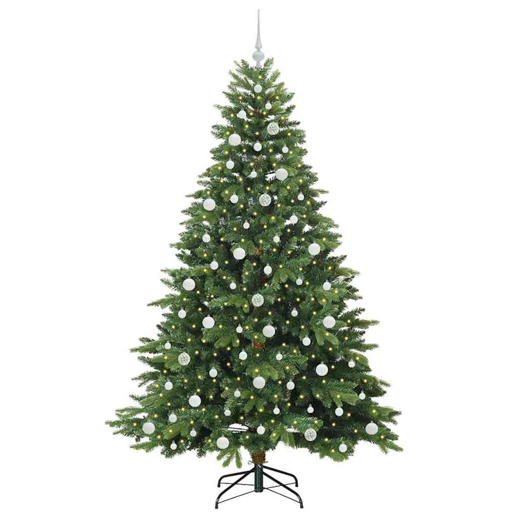 Vidaxx sapin de Noël artificiel avec 300 LED avec standard vert 210 cm PE et PVC