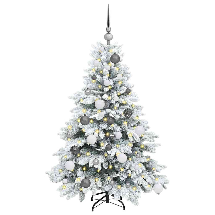 Vidaxx sapin de Noël artificiel avec 150 LED avec standard blanc 120 cm PE et PVC