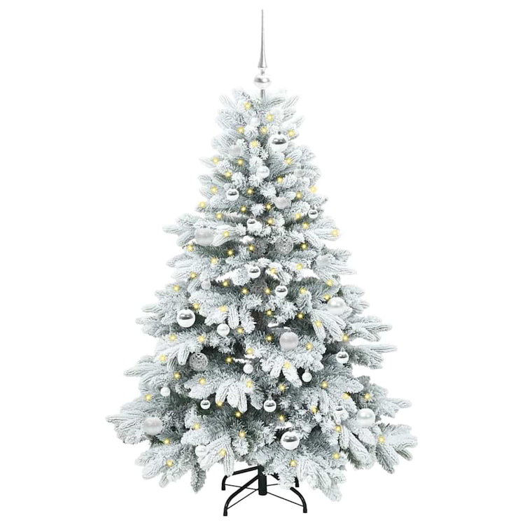 Vidaxx sapin de Noël artificiel avec 150 LED avec standard blanc 150 cm PE et PVC