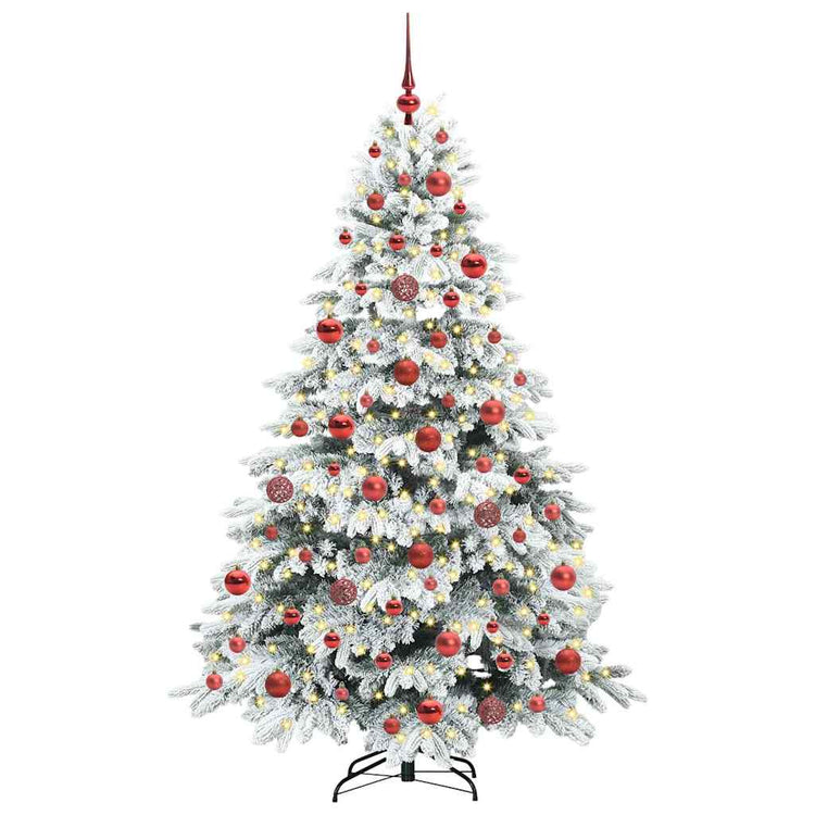 Vidaxx sapin de Noël artificiel avec 300 LED avec standard blanc 180 cm PE et PVC