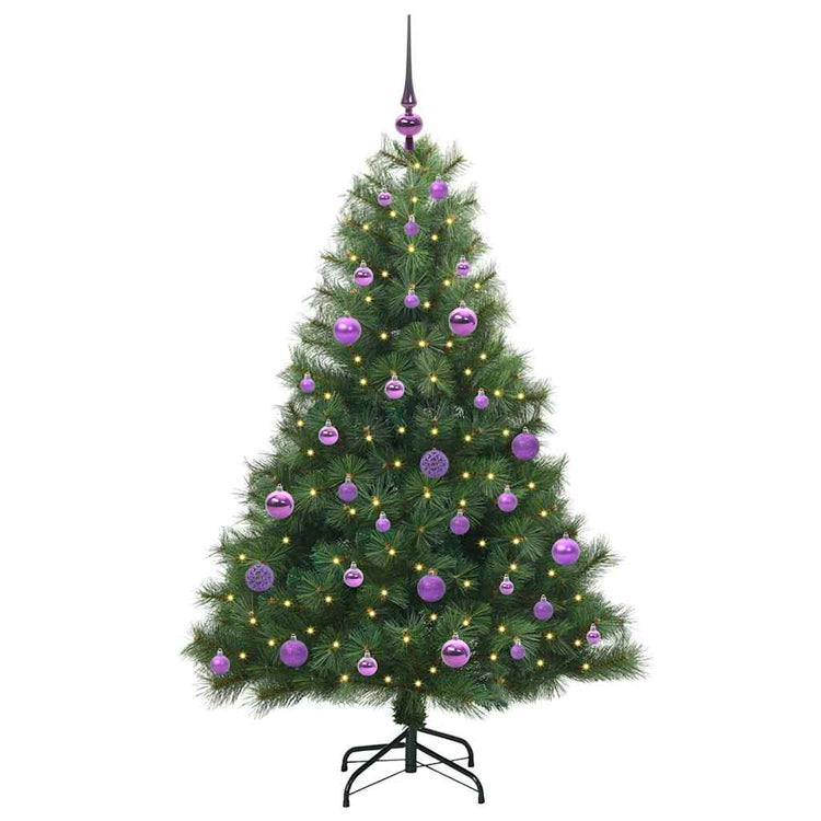 Vidaxx sapin de Noël artificiel avec 150 LED avec standard vert 150 cm PE et PVC