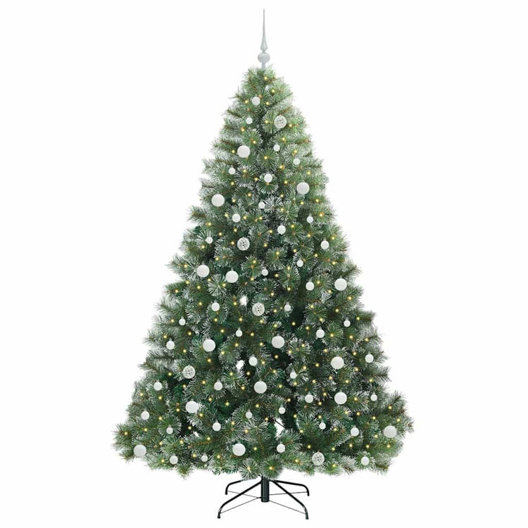 Vidaxx sapin de Noël artificiel avec 300 LED avec standard vert 210 cm PE et PVC