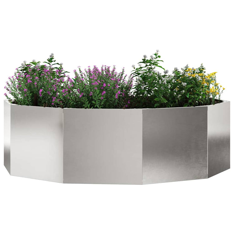 Vidaxx jardinière argent 120 x 120 x 35 cm acier inoxydable