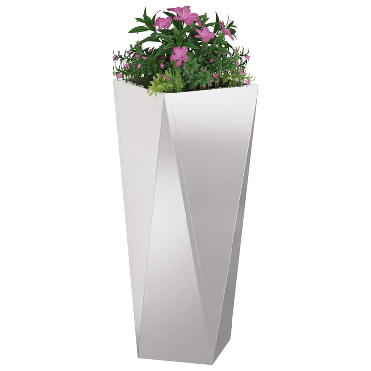Vidaxx jardinière argent 30 x 30 x 75 cm acier inoxydable