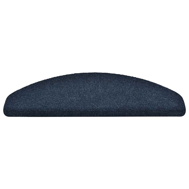 VidaXL tapis d'escalier auto-adhésifs 30 pièces 65x21x4 cm bleu marine semi-circulaire grand