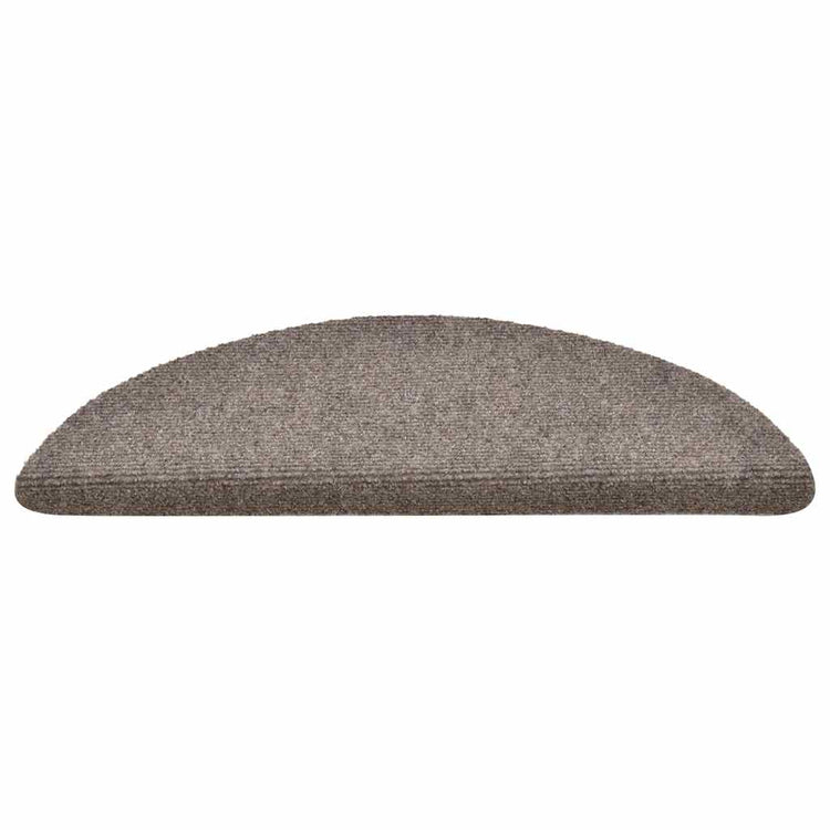 VidaXL tapis d'escalier auto-adhésifs 30 pièces 56x17x3 cm beige semi-circulaire