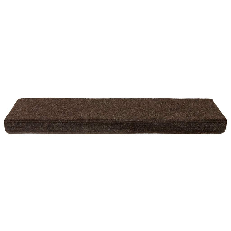 VidaXL tapis d'escalier auto-adhésifs 30 pièces 65x21x4 cm bord rectangulaire marron