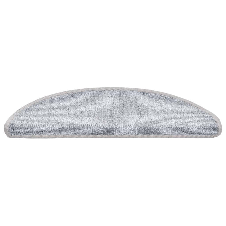 Vidaxx tapis d'escalier 30 pcs 56x17x3 cm gris clair semi-circulaire