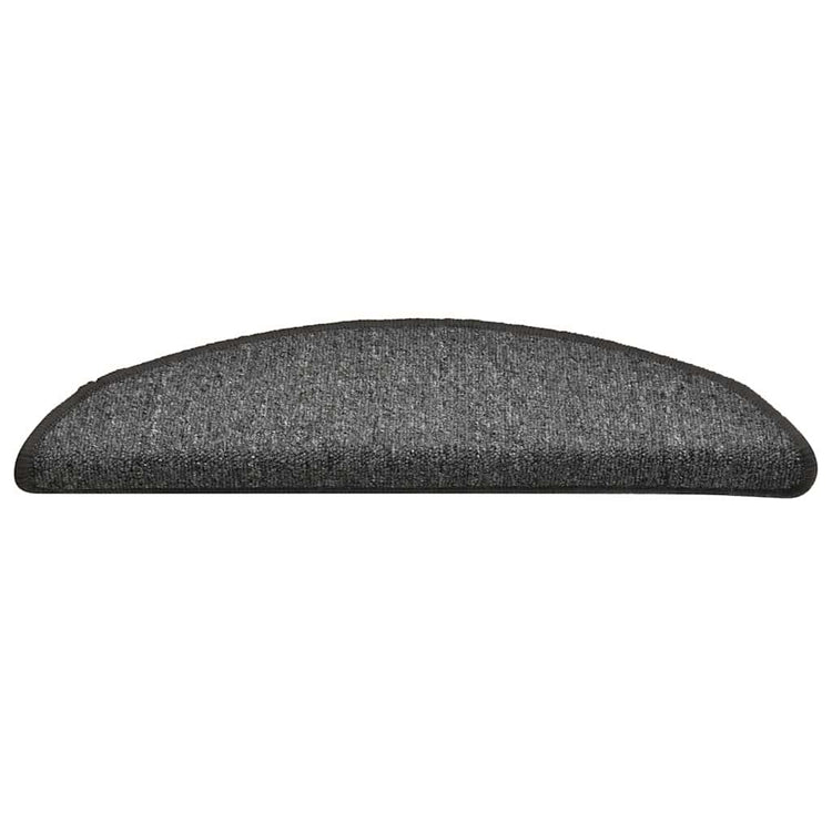 VidaXL tapis d'escalier 30 pcs 56x17x3 cm gris foncé semi-circulaire