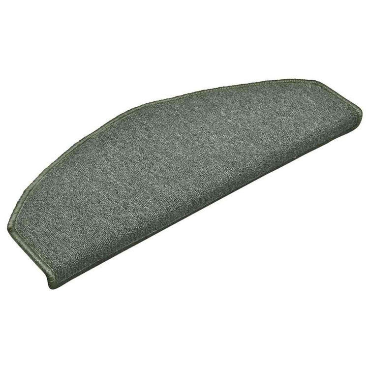 Vidaxx tapis d'escalier 30 pcs 65x24x4 cm vert foncé semi-circulaire grand