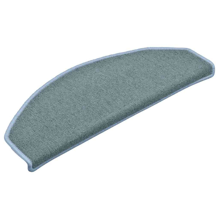 Vidaxx tapis d'escalier 30 pcs 65x24x4 cm bleu mer semi-circulaire grand