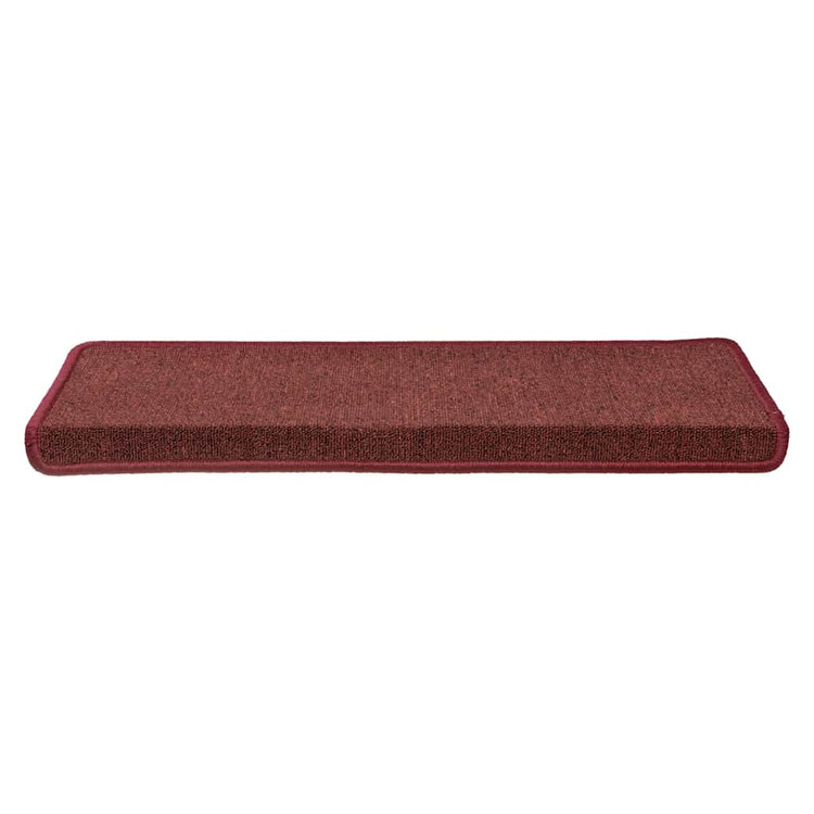 Vidaxx tapis d'escalier 30 pcs 65x21x4 cm bord rectangulaire bordeaux