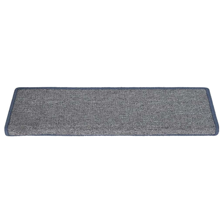 VidaXL tapis d'escalier 30 pcs 65x21x4 cm gris clair et bleu avec bord rectangulaire