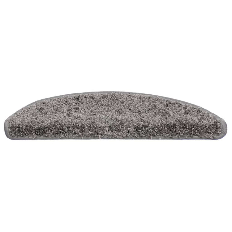 VidaXL tapis d'escalier 30 pcs 56x17x3 cm gris semi-circulaire
