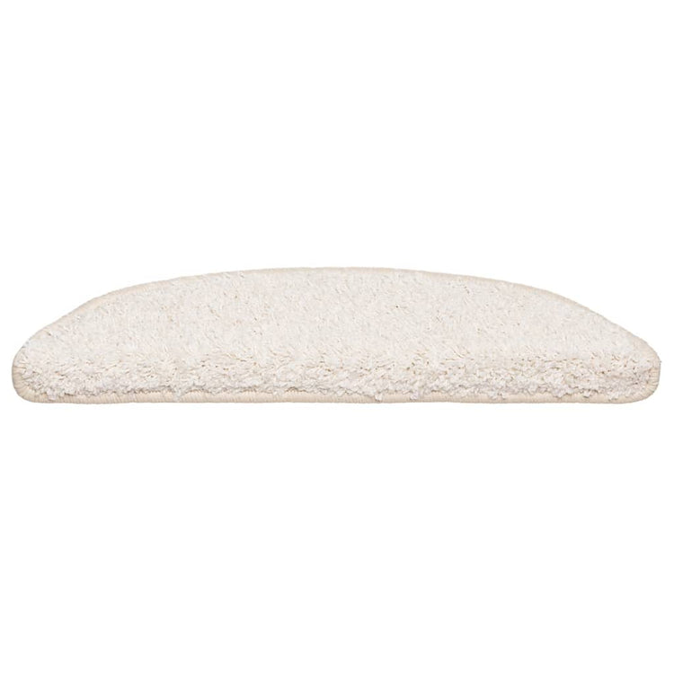 Vidaxx tapis d'escalier 30 pcs 56x17x3 cm blanc semi-circulaire