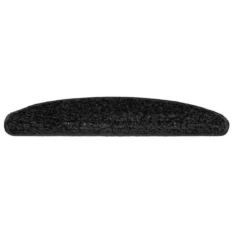 Vidaxx tapis d'escalier 30 pcs 65x21x4 cm noir semi-circulaire grand