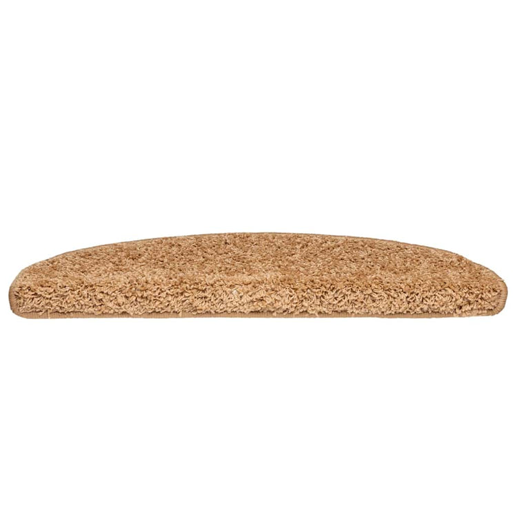 Vidaxx tapis d'escalier 30 pcs 65x21x4 cm beige semi-circulaire grand