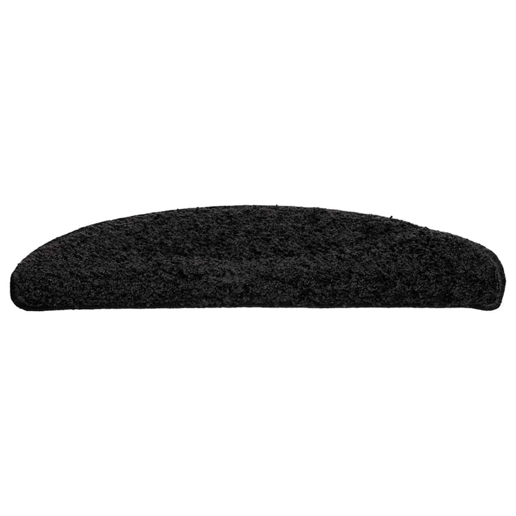 Vidaxx tapis d'escalier 20 pcs 56x17x3 cm noir semi-circulaire