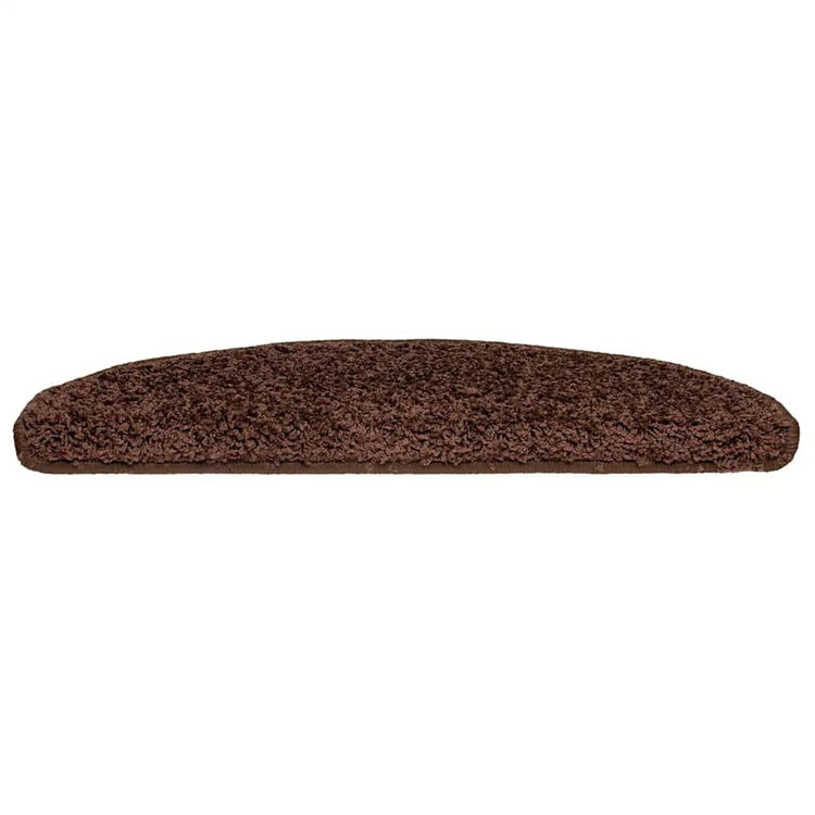 VidaXL tapis d'escalier 20 pcs 65x21x4 cm marron semi-circulaire grand