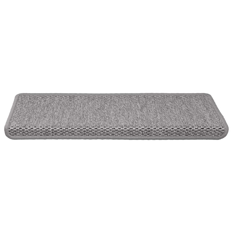 Vidaxx tapis d'escalier autocollant aspect sisal 30 pcs 65x21x4cm couleur argent