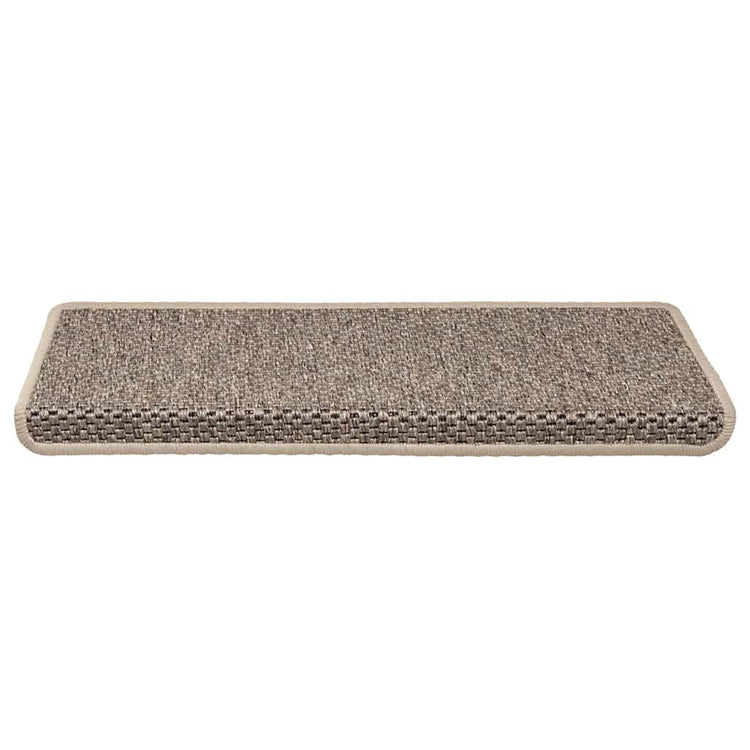 VidaXL tapis d'escalier auto-adhésifs 30 pcs aspect sisal 65x21x4 cm beige foncé