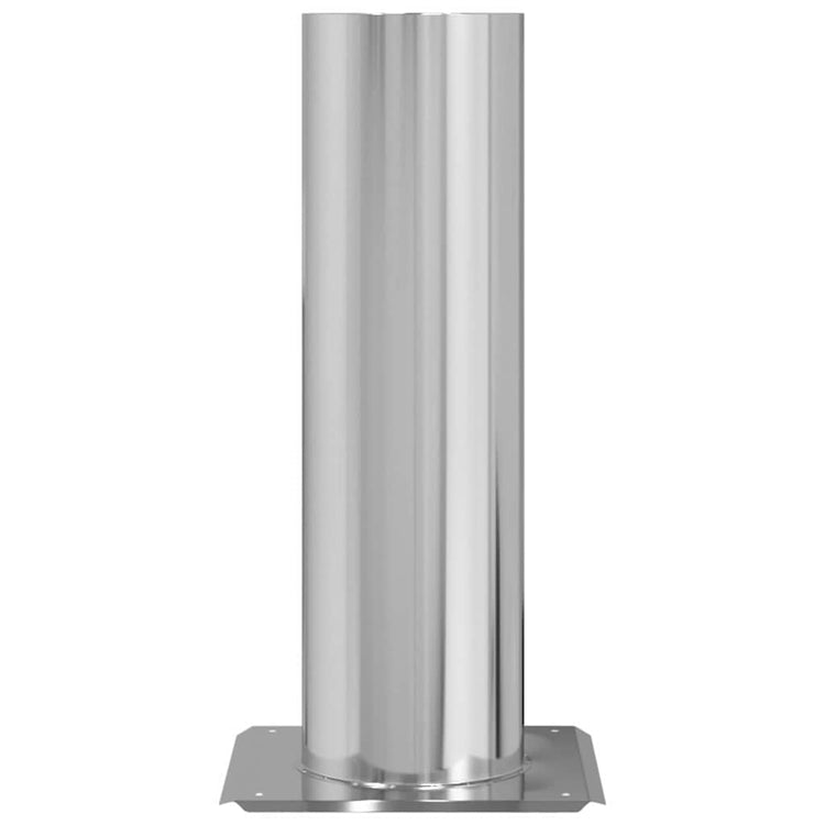 Vidaxl rallonge de tête de cheminée argent 26 x 26 x 50 cm acier inoxydable