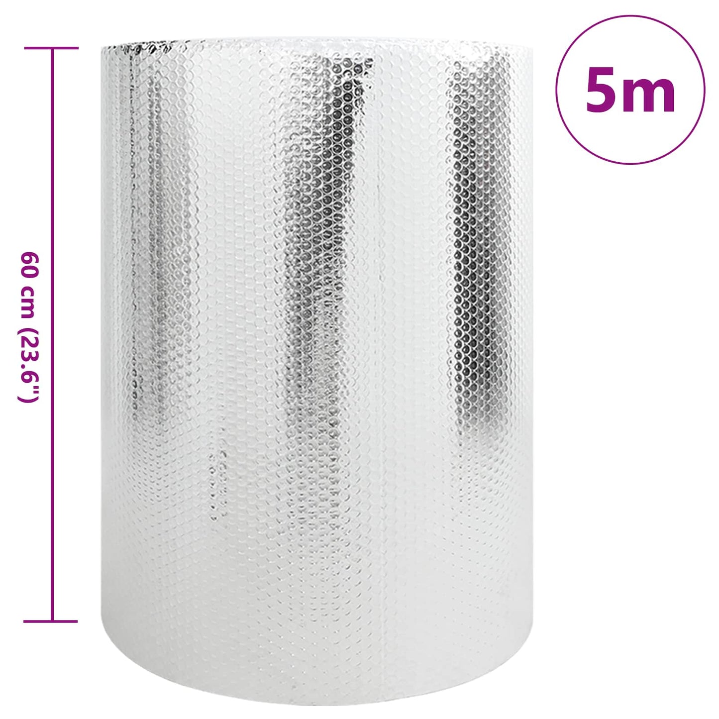 Vidaxx feuille de radiateur argent 30 x 0,6 m polyéthylène
