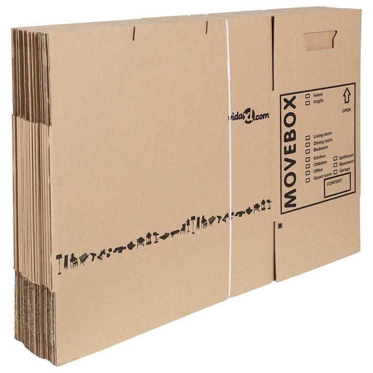 Vidaxl carton de déménagement 20 pcs naturel 59 x 31,5 x 31,5 cm carton