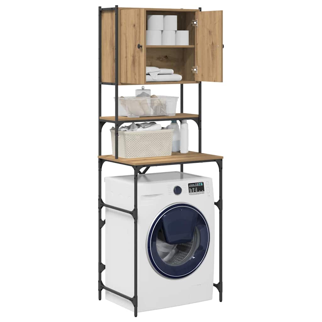 Vidaxx meuble pour machine à laver chêne artisanal 68 x 48,5 x 194 cm bois fini