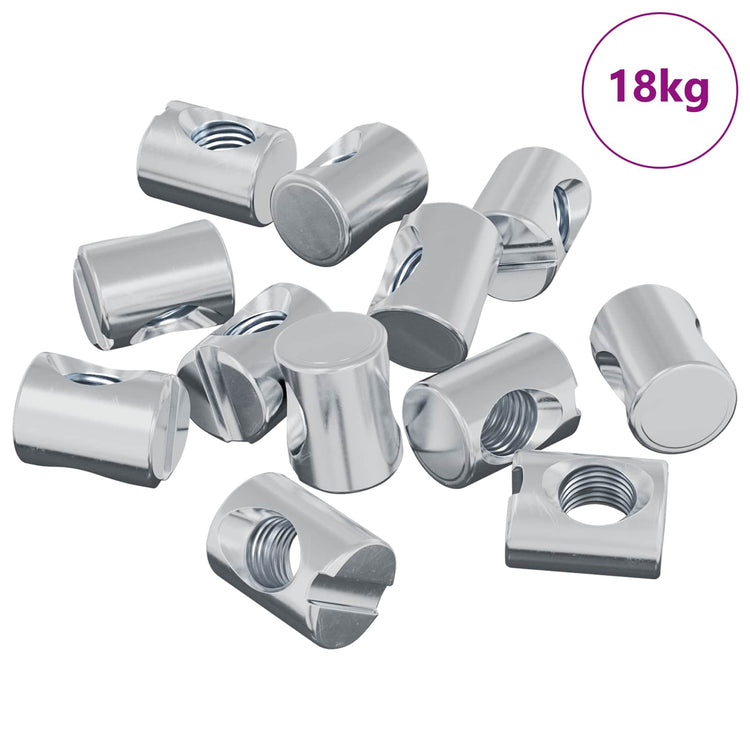 Vidaxxl écrous cylindriques 3462 pcs argent m6 x 13 mm métal
